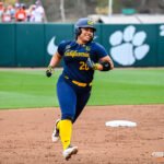 Tianna Bell in a Cal blue uniform
