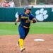 Tianna Bell in a Cal blue uniform