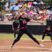 Carolina Blaze pitcher Ruby Meylan delivers against the Oklahoma City Spark in an AUSL game