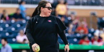 Lindsay Leftwich associate head coach of the AUSL's Carolina Blaze